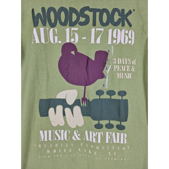 SUN + STONE MEN'S WOODSTOCK GRAPHIC T-SHIRT – GREEN – SIZE SMALL – NWT - Picture 3 of 9